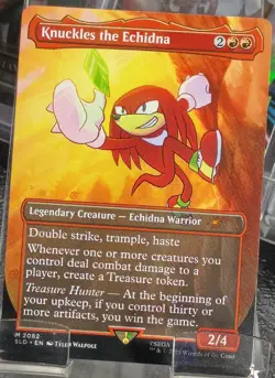 Knuckles the Echidna MTG x Sonic Secret Lair SLD #M2082 Legendary Creature - Image 1