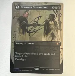 Decorum Dissertation STX SOS 0292 MTG Foil Sorcery Borderless Ext Art - Image 1