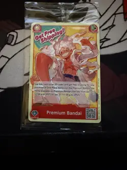 Premium Bandai Monkey D. Luffy Promo Shipping Card - SEALED - Image 1