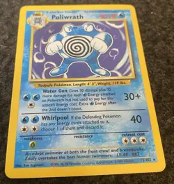 Pokemon Poliwrath 013/102 Base Set (Shadowless) Holo WoTC Vintage 1999-{ MINT } - Image 1