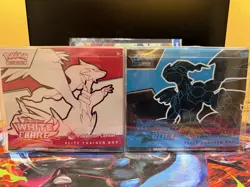 Pokemon Center Exclusive TCG Black Bolt and White Flare ETB Bundle Sealed - Image 1