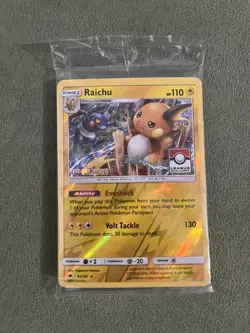 Pokemon Raichu 1st 2nd 3rd 4th Place Burning Shadows Sealed Promo Pack - Image 1