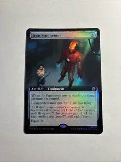 Iron Man Armor (Extended Art) - Marvel Super Heroes Foil MTG Plus Bonus Rare!!! - Image 1