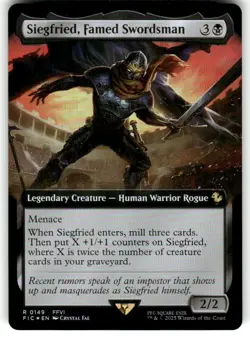 1x - FOIL Siegfried, Famed Swordsman - (extended art) -FINAL FANTASY - NM MTG - Image 1