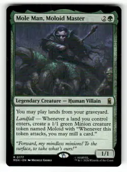 Mole Man, Moloid Master 177 Rare MTG MSH NM - Image 2