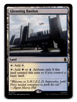 Gleaming Bastion 267 Rare Marvel Super Heroes Magic: The Gathering Near Mint - Image 1