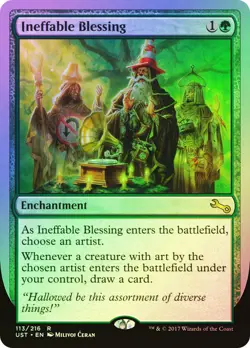 MTG FOIL Ineffable Blessing (Artist) - Unstable #113b - Image 1