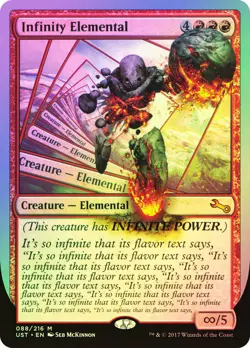 MTG FOIL Infinity Elemental - Unstable #088 - Image 1