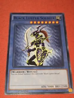 Yugioh! NM Black Luster Soldier - YGLD-ENA01 - Common - 1st Edition NM - Image 1