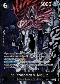 One Piece Carrying On His Will St. Ethanbaron V. Nusjuro (Alt Art) OP13-080 Foil - Image 2