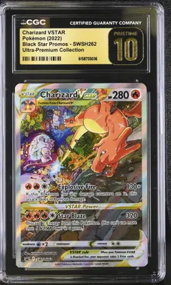 Pokemon Charizard VSTAR SWSH262 UPC Black Star Promo - CGC 10 PRISTINE - Image 1