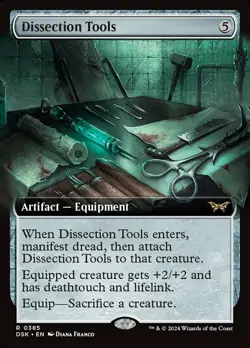 x1 Dissection Tools - Foil - Extended Art R MTG Duskmourn: House of Horror M/NM, - Image 1
