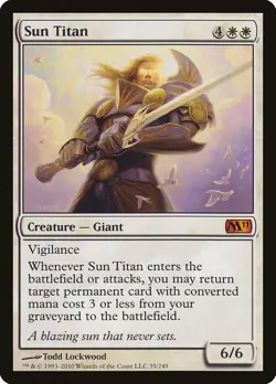 MTG Sun Titan - Magic 2011 #035 - Image 1
