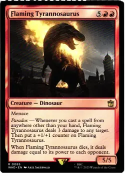 Flaming Tyrannosaurus 85 R Universes Beyond: Doctor Who NM - Image 1