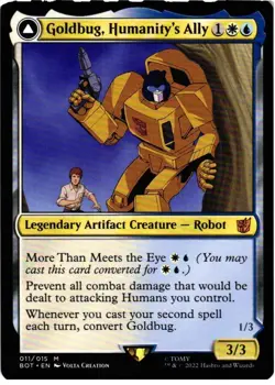 Goldbug, Humanity's Ally 11 Mythic Universes Beyond: Transformers NM MTG - Image 1