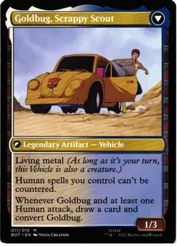 Goldbug, Humanity's Ally 11 Mythic Universes Beyond: Transformers NM MTG - Image 2