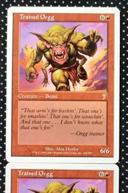 (2) Magic: The Gathering - Trained Orgg - 7th Edition - 224/350 - Rare Creature - Image 2