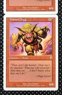 (2) Magic: The Gathering - Trained Orgg - 7th Edition - 224/350 - Rare Creature - Image 3