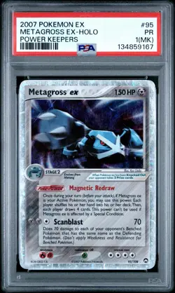 PSA 1 Metagross EX 95/108 2007 Power Keepers Holo Foil Rare Pokemon PR MK - Image 1