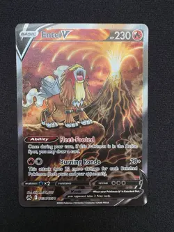 Pokemon Entei V Ultra Rare Full Art Holo GG36/GG70 Crown Zenith Galarian Gallery - Image 1