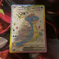 Pokemon Company Lapras ex 158/142 Sv07 Stellar Crown Ultra Rare Full Art Holo - Image 1