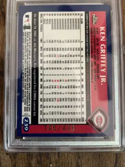 2003 Topps Chrome - Ken Griffey Jr #239 GOLD Refractor 146/449! - PSA 8 - RARE! - Image 3