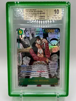 One Piece Dracule Mihawk OP14-119 SEC Manga Rare BGS 10 Pristine English - Image 1