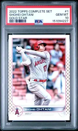 Shohei Ohtani 2022 Topps "Gold Star" #1 - PSA 10 - GEM MINT - Low Pop ! - Image 1