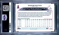 Shohei Ohtani 2022 Topps "Gold Star" #1 - PSA 10 - GEM MINT - Low Pop ! - Image 2
