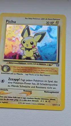 Pichu *German* Pokemon TCG NEO Genesis Holo Vintage 12/111 LP - Image 2