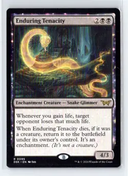 MTG - Enduring Tenacity - Duskmourn: House of Horror 0095 Rare Non Foil Base - Image 1