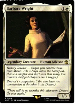 Barbara Wright 14 R Universes Beyond: Doctor Who NM MTG - Image 1