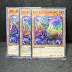 3x Yugioh Genta, Gateman of Dark World SR13-EN002 Super Rare - NM 💎 - Image 1