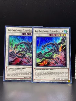 2X Yugioh Red-Eyes Zombie Necro Dragon GFP2-EN133 Ultra Rare 1st Edition NM - Image 1