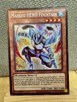 Yu-Gi-Oh! Masked HERO Fountain BLGG-EN029 Secret Rare 1st Edition Near Mint Card - Image 1