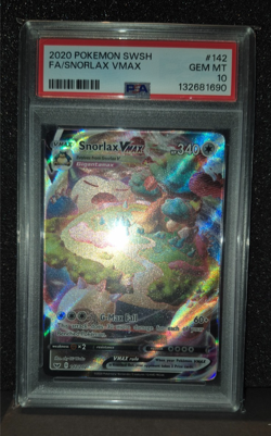 2020 POKEMON SWORD & SHIELD #142 FULL ART/SNORLAX VMAX PSA 10 New Cert - Image 1