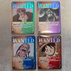Luffy ST01-012 Kaido Kid Doflamingo Wanted SR Set OP-03 ONE PIECE Card Japanese - Image 1