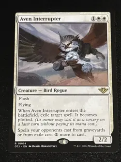 MTG Outlaws of Thunder Junction Aven Interrupter 0004 Rare - Image 1