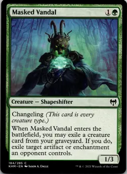 Masked Vandal 184 Common Kaldheim MTG Near Mint - Image 1