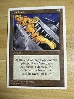 Black Vise MTG Magic the Gathering 4th Edition - NM - Image 1
