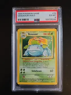 Venusaur 15/102 Holo Base Set Unlimited Pokemon TCG PSA 6 WOTC 1999 - Image 1