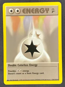 Pokemon Double Colorless Energy 124/130 BS2 Base Set 2 LP - Image 1