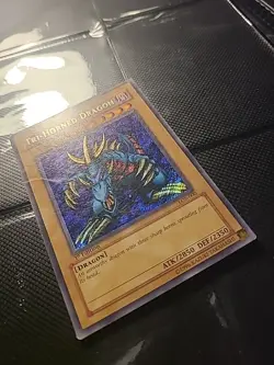 YUGIOH • TRI-HORNED DRAGON • SECRET RARE • LOB-000 • 1st EDITION • - Image 2