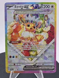 Pokemon TCG Prismatic Evolutions Eevee EX 174 Promo Card NM Condition - Image 1