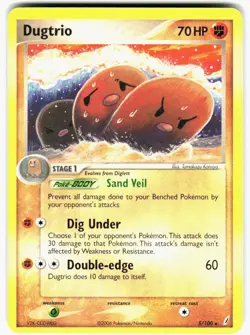 Dugtrio (EX Crystal Guardians) 5/100 Rare Deck Exclusives Pokemon Near Mint - Image 1