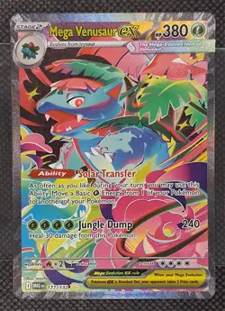 Pokemon TCG Mega Venusaur EX Card 177/132 Nm( Mega Evolution, SIR) - Image 1