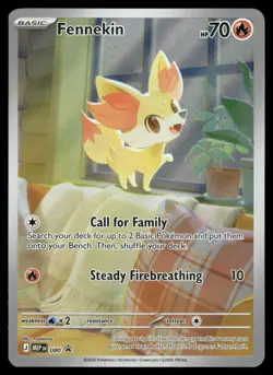 Fennekin 080 Holo Promo ME: Mega Evolution Promo Pokemon Holo Near Mint - Image 1