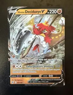 Hisuian Decidueye V 083/189 Swsh10: Astral Radiance Holo Ultra Rare Pokemon TCG - Image 1