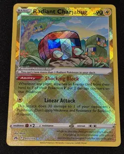 Pokemon - Radiant Charjabug 051/159 - Crown Zenith Ultra Rare - NM - Image 1
