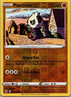 Pokemon TCG Pancham 149/264 Fusion Strike Rev Holo NM - Image 1